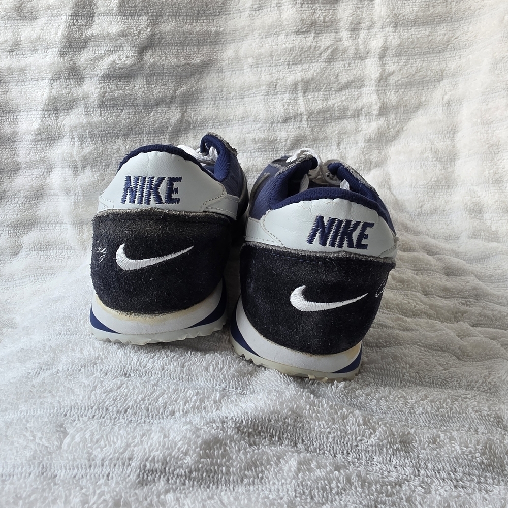 Nike Classic Cortez Nylon Trainers 807472-410 Obsidian Blue/White, Sz 8 Women's - Picture 6 of 8